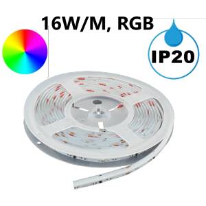 UltraLux Дигитална RGB LED лента 16W/m, IC WS2811, 24V DC, 16 pixels/m, COB, 5m, IP20 (LCDG576RGB)
