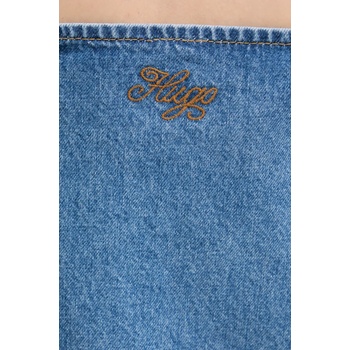 HUGO Blue Памучна рокля Hugo Blue в синьо къса със стандартна кройка 50540560 (50540560)