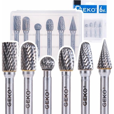 GEKO Sada stopkových fréz do kovu 6 mm, 6 ks - G37498