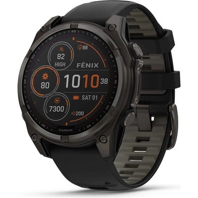 Garmin Fenix 8 47mm Sapphire Solar Titanium Carbon Gray/Black 010-02906-11