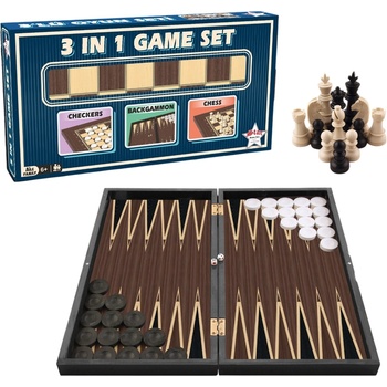 Star Комплект шах, табла и дама Star - 3 in 1 Game Set, 48 x 48 cm (91063620)