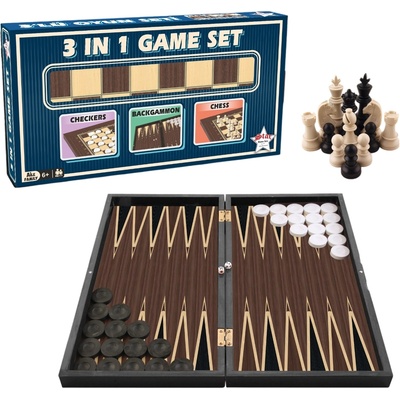 Star Комплект шах, табла и дама Star - 3 in 1 Game Set, 48 x 48 cm (91063620)
