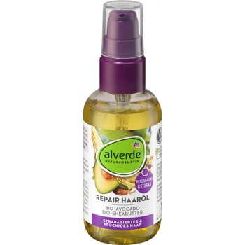 Alverde Naturkosmetik vlasový olej bio avokádo & bio bambucké máslo 75 ml