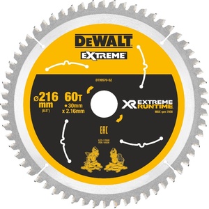 DEWALT Нож за трион DeWALT (идеален за триони FLEXVOLT), 216 x 30 мм, 60 зъба DT99570 (DT99570)