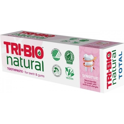 Tri-Bio Натурална еко паста за зъби Tri-Bio - Sensitive, 75 ml