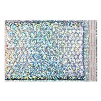 Bublinková holografická stříbrná obálka metalická B5/DVD (250x180mm)