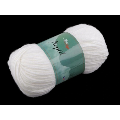 Pletací příze Nepál 100 g Varianta: 1 (6002) bílá, Balení: 1 ks 53057/132040/246621