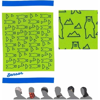 Sensor tube Bears dětský šátek multifunkční zelená