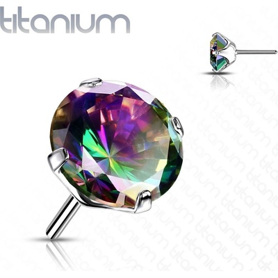 Šperky4U kamínek k Push In piercing do nosu titan TIT1148VM-030