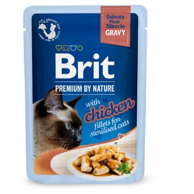 Brit Premium Cat Delicate Fillets in Gravy with Chicken for Sterilised 85 g