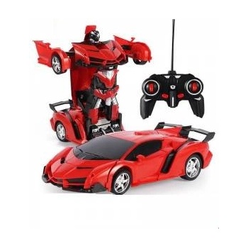 LEAN Toys Auto Robot Transformer + Remote Control Deformed Car 2in1 Multifunctional Colour Red