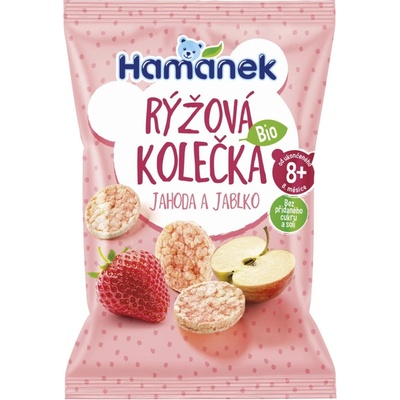Hamánek Bio Rýžová kolečka jahoda a jablko 35 g – Zboží Dáma
