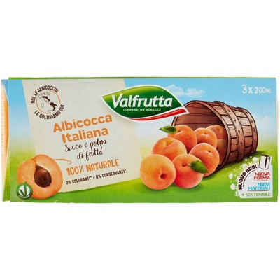 Valfrutta marhuľový džús 3 x 200 ml