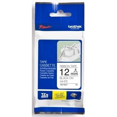 páska BROTHER TZeR231 čierne písmo, biela stužková páska Tape (12mm) (TZER231)