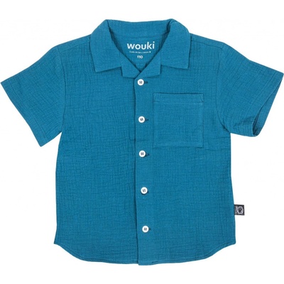 Wouki dětská košile Raiden dark aquamarine – Sleviste.cz