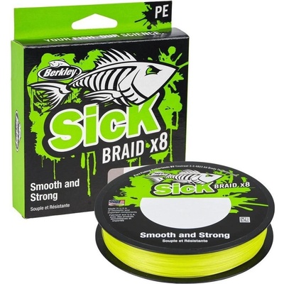 Berkley Šňůra Sick Braid Hi-Vis Žlutá 150m 0,29mm 26,4kg