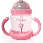 Cangaroo Чаша с пластмасова сламка Cangaroo - Розова, 280 ml (106618) - kindermarket