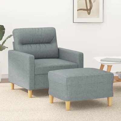 vidaXL 11461.3201065 s podnožkou světle šedé 60 cm textil