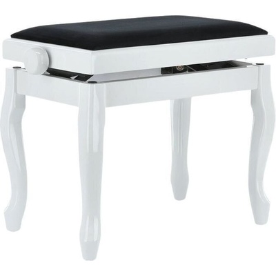 GEWA Piano Bench Deluxe Classic Дървена табуретка за пиано White Gloss (130350)