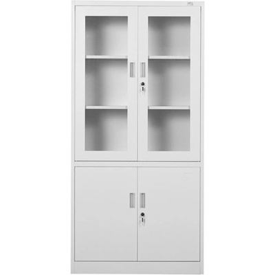 RFG Шкаф RFG, медицински, метален, със стъклени врати, 90 х 40 х 185 cm, бял