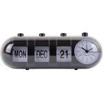 Karlsson Будилник Retro Tube Calendar Flip, черен (KA6045BK) Будилник