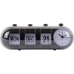 Karlsson Будилник Retro Tube Calendar Flip, черен (KA6045BK) Будилник