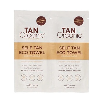 Tan Organic Samoopalovací ekologické ubrousky (Self Tan Eco Towel) 2 x 10 ml