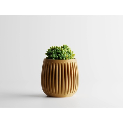 Кашпа Columna Малка, 101x101xH100мм- Златна