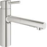 GROHE Кухненски смесител Grohe Concetto с издърпващ се душ, четкан хром Supersteel (30273DC1)