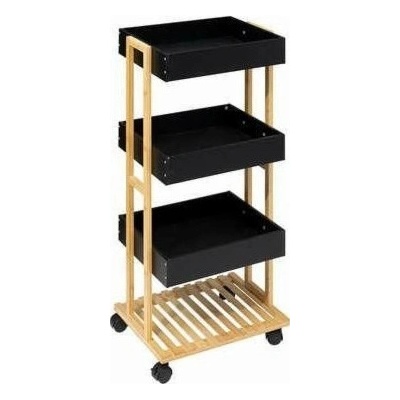 5five Simply Smart Koupelnový regál na kolečkách, 40 x 30 x 88 cm, 4 police – Zboží Mobilmania