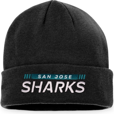 Fanatics Zimní čepice San Jose Sharks Authentic Pro Game & Train Cuffed Knit Black