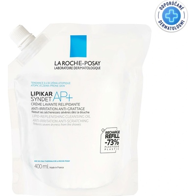La Roche Posay Lipikar Syndet AP+ krémový sprchový gel proti podráždění náplň 400 ml