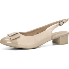 Dámské kožené lodičky 9 22300 42 408 Caprice béžové beige comb