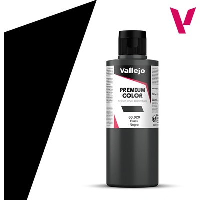 Vallejo Premium RC Čierna 200 ml
