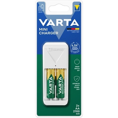 VARTA Зарядно устройство за батерии VARTA Mini + AA 2x2100 mAh 57656101451 (57656101451)