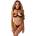 Obsessive Roccele 2-pcs Crotchless Set Black S/M