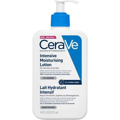 CeraVe Интензивен хидратиращ лосион за лице и тяло с худроурея 5%, 473 ml