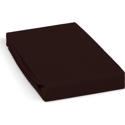 Polášek jersey prostěradlo tmavě hnědé 90x200x30