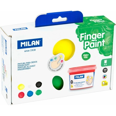 Milan farby prstové 100 ml 6 ks