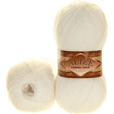 Alize Angora Gold Simli 55 bílá