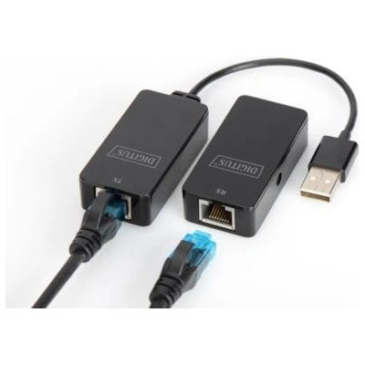 DIGITUS USB Extender, USB 2.0, for use with Cat5/5e/6 (UTP, STP or SFT) cable up to 50 m / 164 feetUSB Extender DA-70141