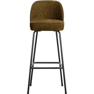 WOOOD Кадифен бар стол в бронзов цвят (височина на седалката 79 cm) Vogue - WOOOD (800293-BR)