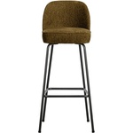 WOOOD Кадифен бар стол в бронзов цвят (височина на седалката 79 cm) Vogue - WOOOD (800293-BR)