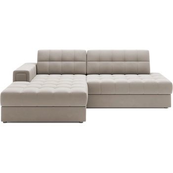 Eltap Бежов кадифен разтегателен ъглов диван (ляв ъгъл) Blezalt - ELTAP (CO-BL-LT-18SO)