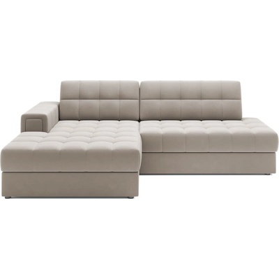 Eltap Бежов кадифен разтегателен ъглов диван (ляв ъгъл) Blezalt - ELTAP (CO-BL-LT-18SO)