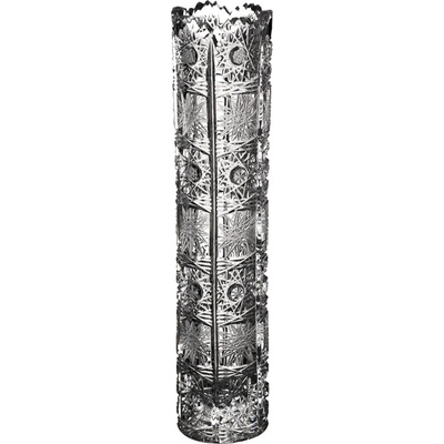 PB CRYSTAL Broušená skleněná váza válec Bohemia Crystal 80121/155mm. Bohatý brus Klasik. – Zboží Dáma