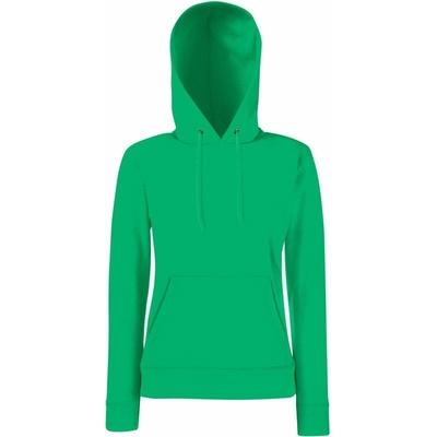 F.O.L. Classic Lady-Fit Hooded Sweat zelená Kelly