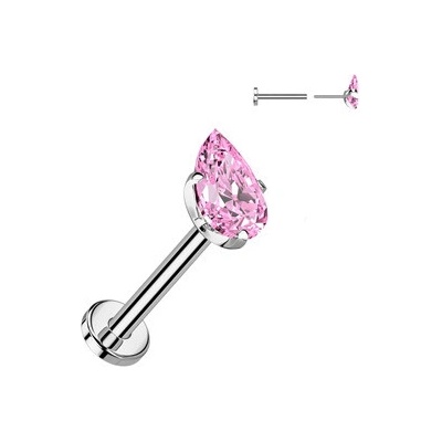 Šperky4U Piercing do brady Push in labreta Titan TIT1541-P