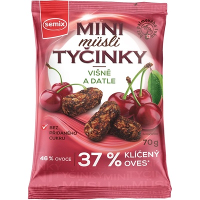 SEMIX Mini müsli tyčinky višne a datle 70 g