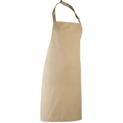Premier Workwear Klasická zástěra za krk PR150 Khaki Pantone 7503 72x86cm